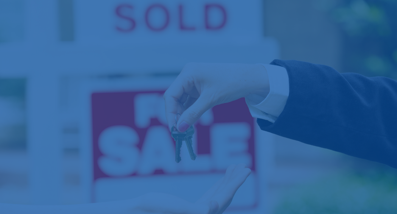 Sold sign with keys being handed over, symbolizing the completion of a home purchase after getting mortgage ready
